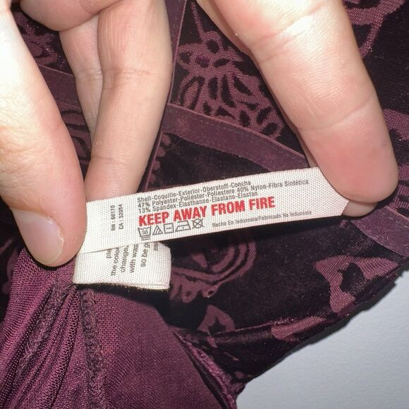 Intimately Free People Women’s Burnout Babe Purple Velvet Dress Size Small - Picture 5 of 5